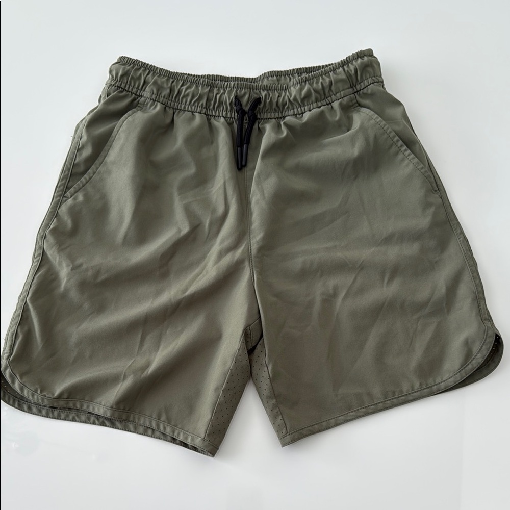 Boys Olive Green Shorts